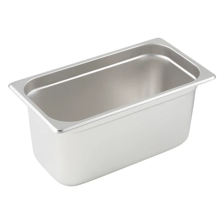 Anti-Jam Steam Pan, 23 Gauge Stainless Steel - 1/3, 6"