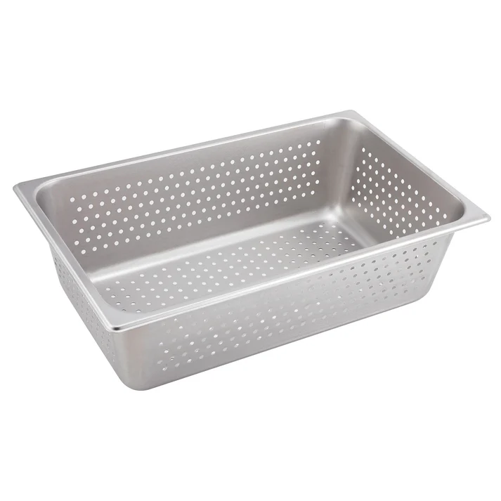 Perforated Steam Pan, 25 Gauge Stainless Steel - Full, 6"