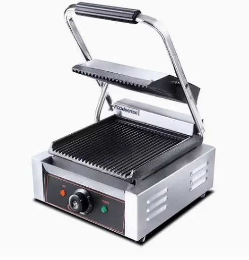 Electric Panini Sandwich Grill (Ribbed Plate)  
