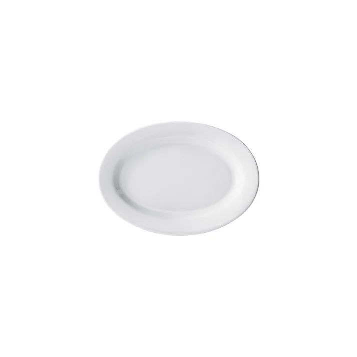 Birkhall Oval Platter With Rolled Edge, White Porcelain, +