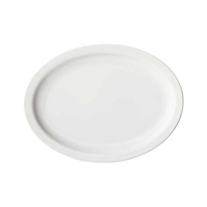  Birkhall Oval Platter with Narrow Rim, White Porcelain, 12 Pieces/Case
