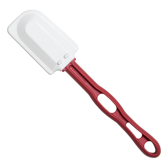 Silicone Scraper, Flat Blade, Heat Resistant, Red Handle, NSF