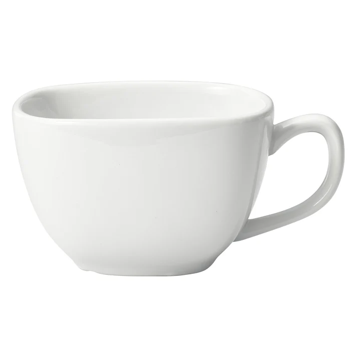Royalsquare Square Coffee Cup, 8 oz, White Porcelain, 36 Pieces/Case