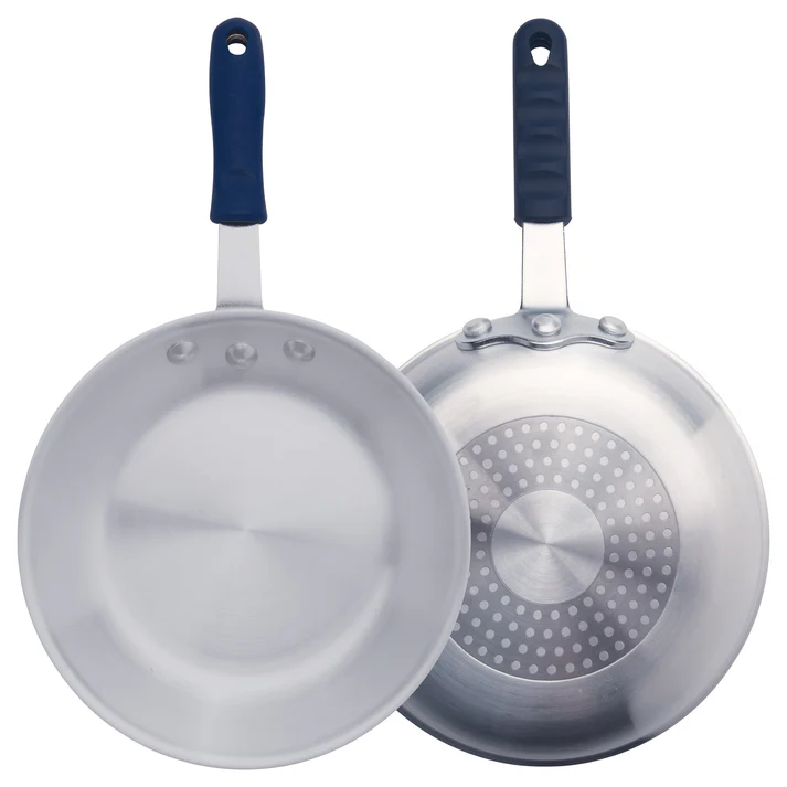 Induction Ready Aluminum Fry Pan, Stainless Steel Bottom, Natural Finish - 8" Dia