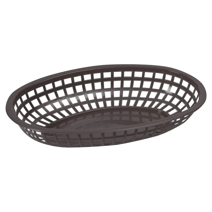 Oval Fast Food Basket - Black - 