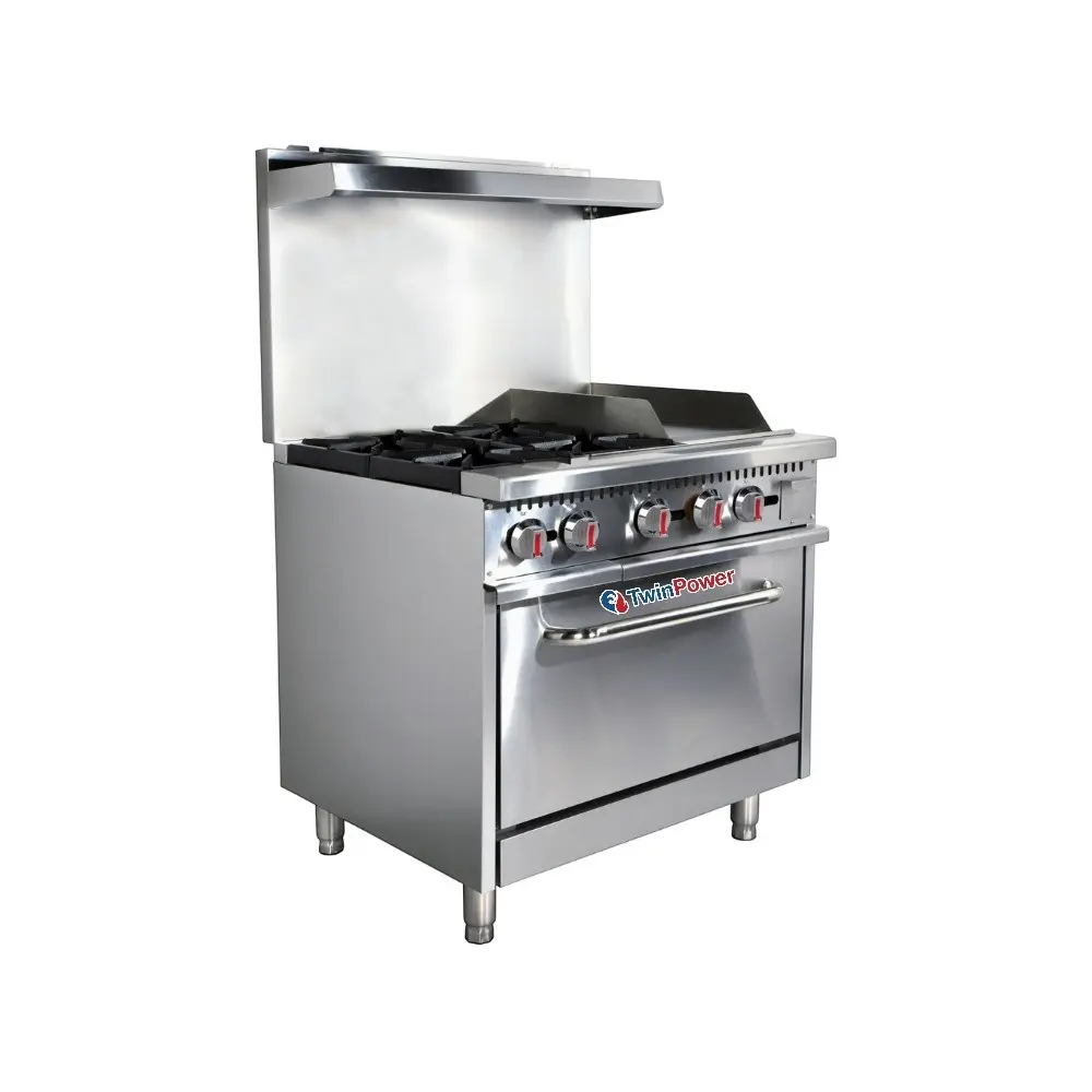 Twin Power Range 36", 4 Burner W/ Griddle 12"