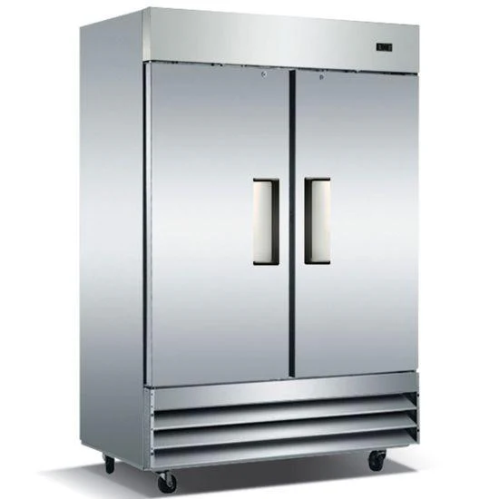 Stainless Steel Kitchen 2-Door Freezer 