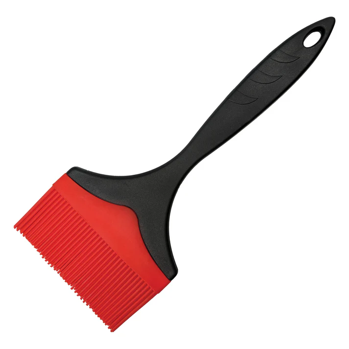 Silicone Brush, 4" Wide, Red with Black Handle