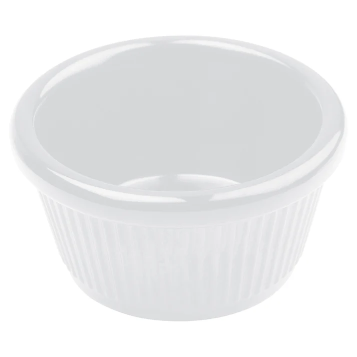 Melamine Ramekin, Fluted - White, 2 oz