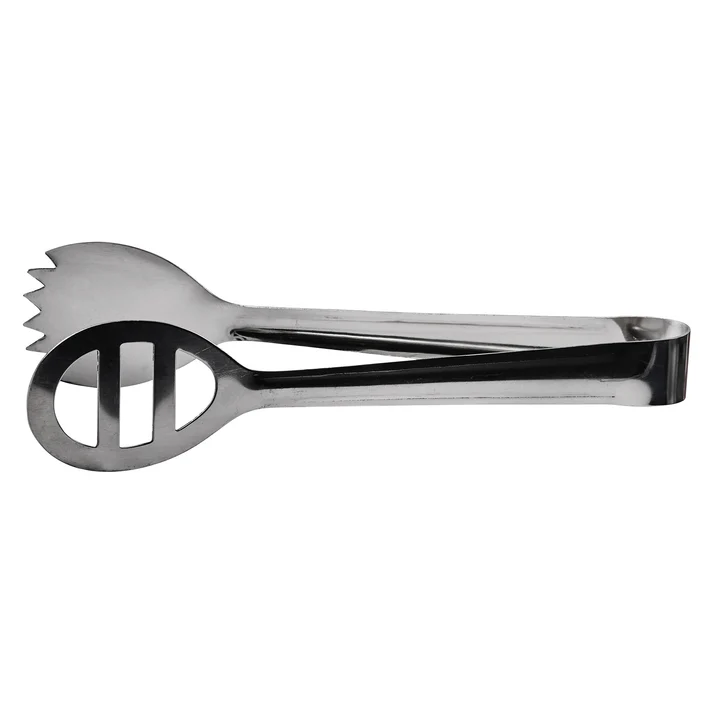  7-3/4" Oval Salad Tongs, Satin Finish Stainless Steel