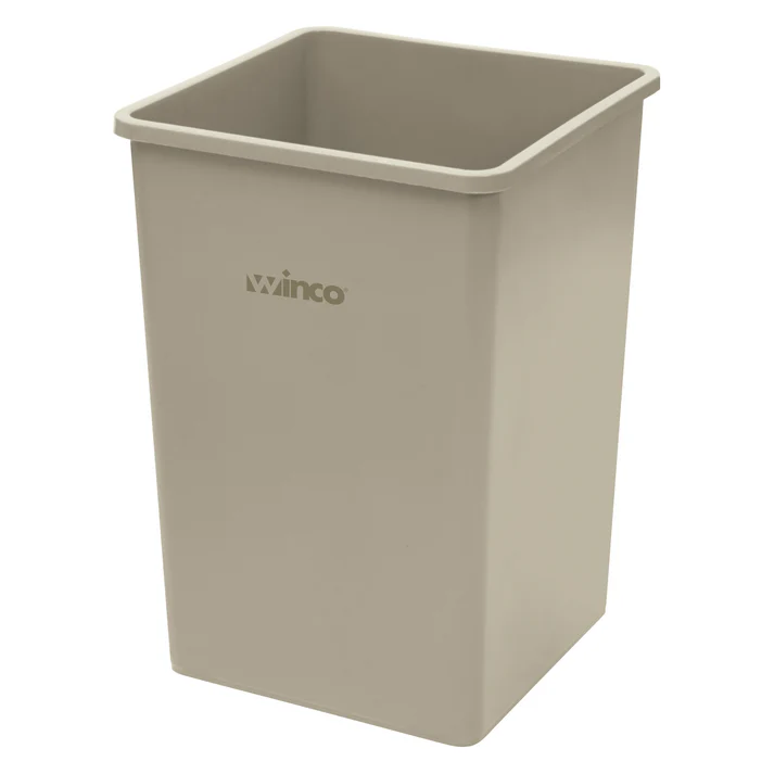 Tall Square Trash Can - 35 Gallon, Beige