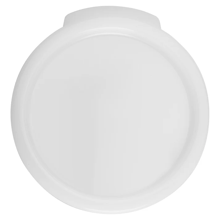 Cover for Round Storage Container, White, Polypropylene - 6 | 8 Quart