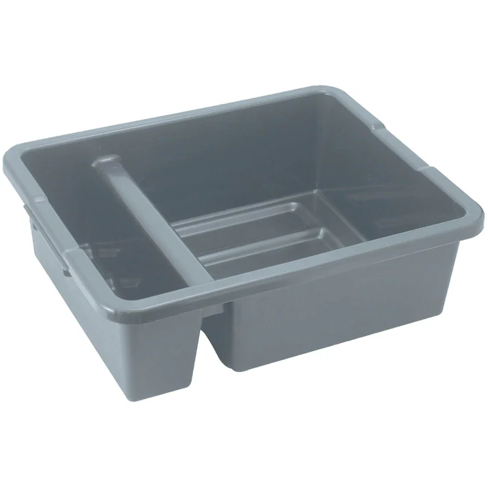  Heavyweight Polypropylene Divided Bus Box - Gray