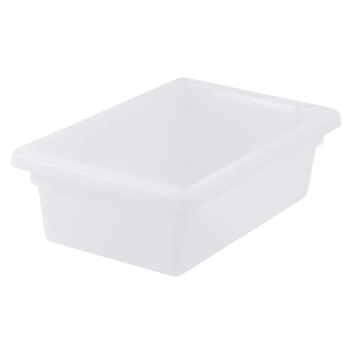 Food Storage Box, White Polypropylene - Half, 6"