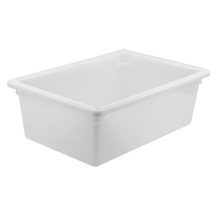 Food Storage Box, White Polypropylene - Full, 9"