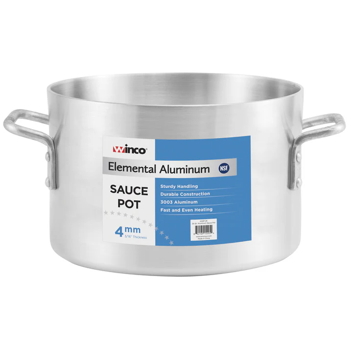 Elemental Aluminum, 34 Qt Sauce Pot, 4mm