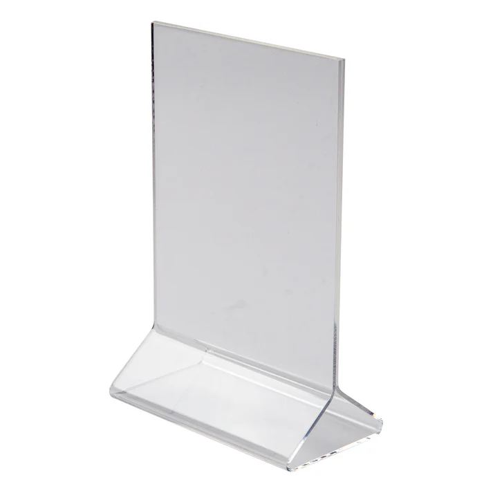 Double-Sided Clear Acrylic Menu Stand - 4" x 6"