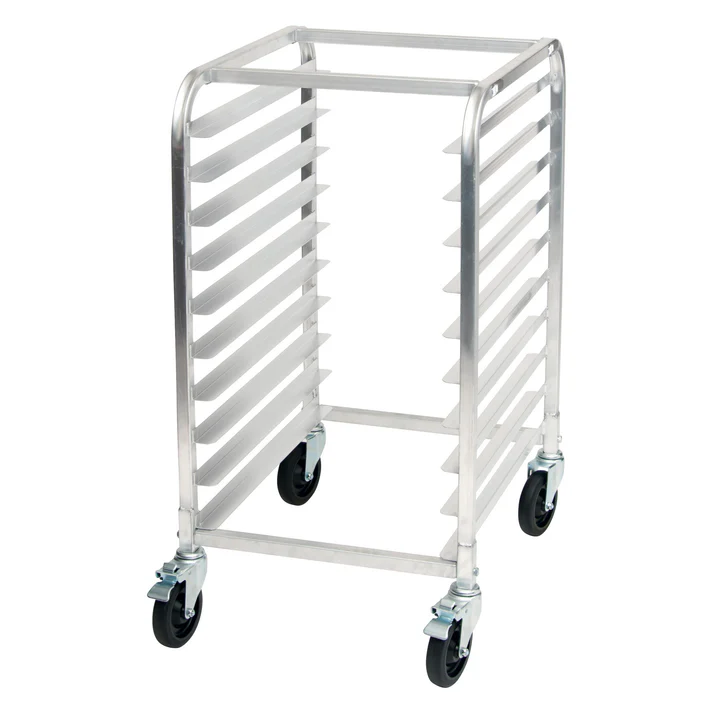 10-Tier End-Load Sheet Pan Rack with Brakes - 3" Spacing - Welded
