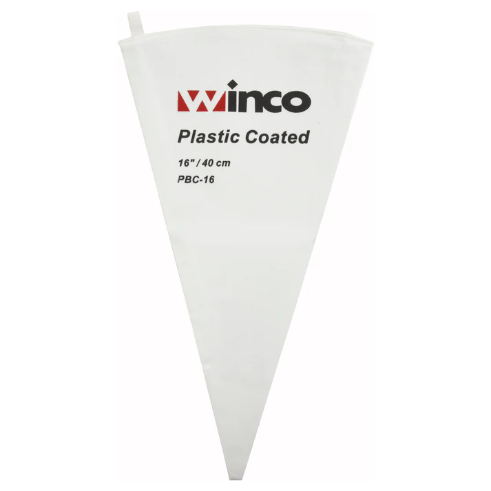 Pastry Bag, Cotton with Plastic Coating - 16"