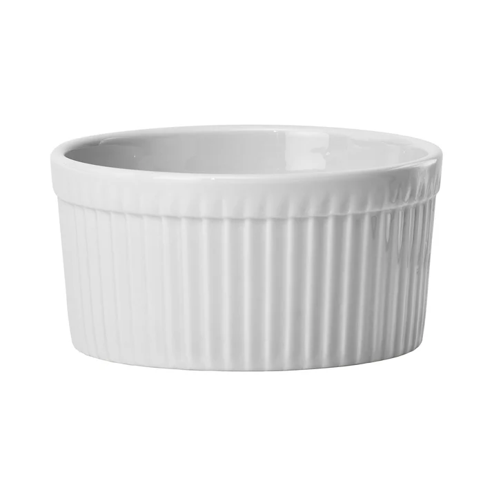 Fluted Souffle Bowl, 16 oz, White Porcelain, 12 Pieces/Case