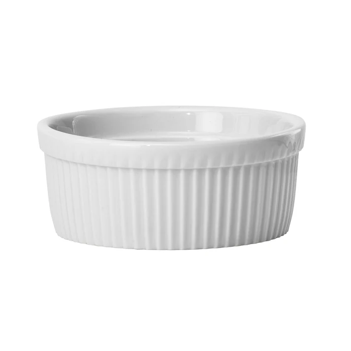 Fluted Souffle Bowl, 12 oz., White Porcelain, 12 Pieces/Case