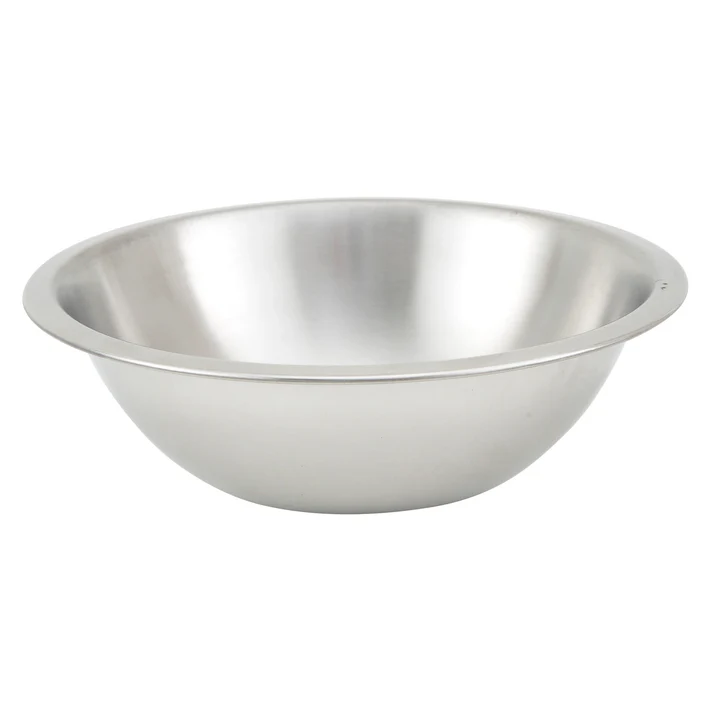 Mixing Bowl, Shallow, Heavy-Duty Stainless Steel, 0.65mm - 1-1/2 Quart