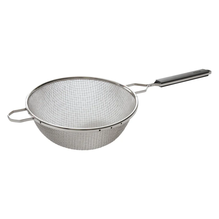 10-1/4" Double Medium Mesh Strainer with Plastic Handle
