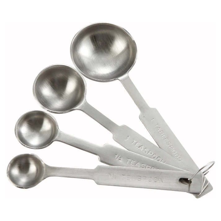 Measuring Spoon Set, 4-piece, Deluxe, Stainless Steel