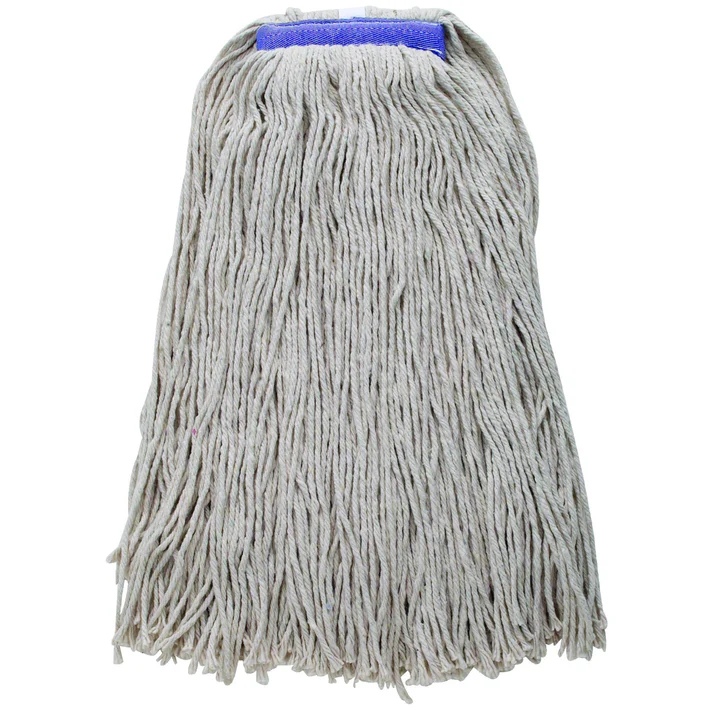 Economy Cotton-Poly Blend Cut-End Wet Mop Head - White - 32oz/800g