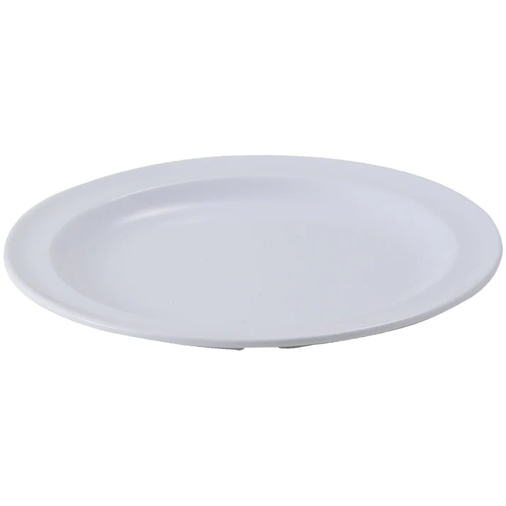  Melamine 9" Round Plates - White