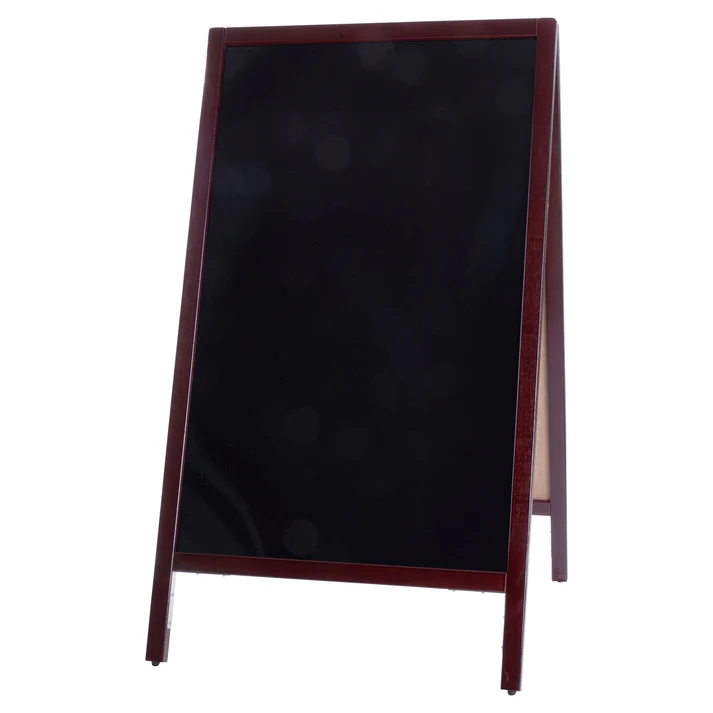 Dual-Sided Sidewalk A-Frame Marker Board - Mahogany, 25-1/4" x 45"