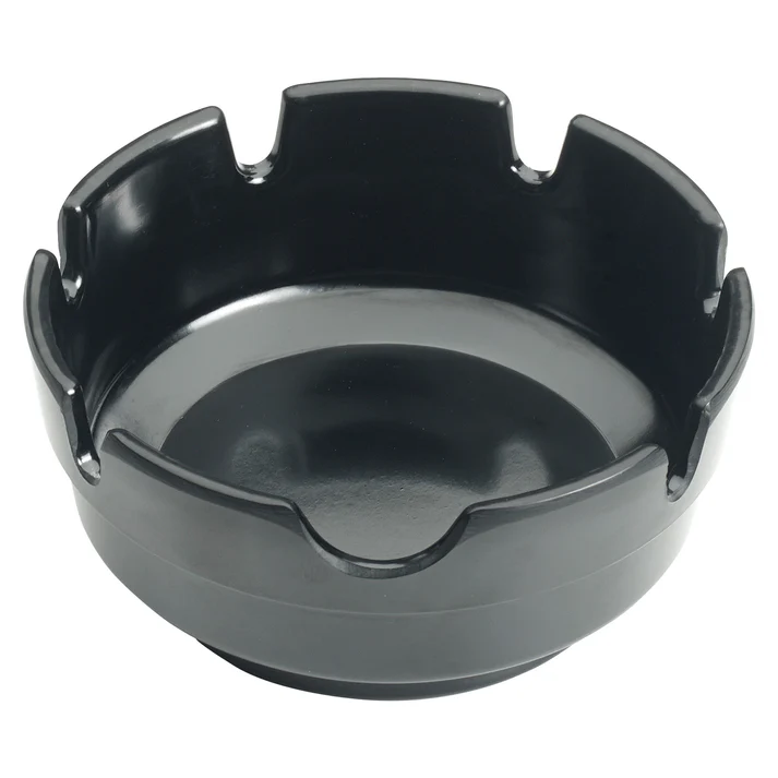 Plastic Stackable Ashtray - Black