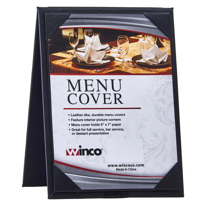 Dual-View Menu Tent For 5" x 7" Inserts, Black