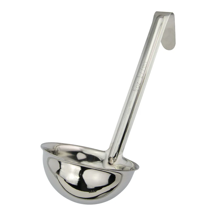 One-Piece Stainless Steel Ladle with 6" Handle - 6 oz