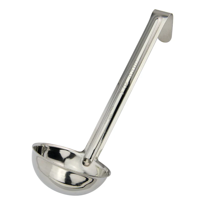 One-Piece Stainless Steel Ladle with 6" Handle - 3 oz
