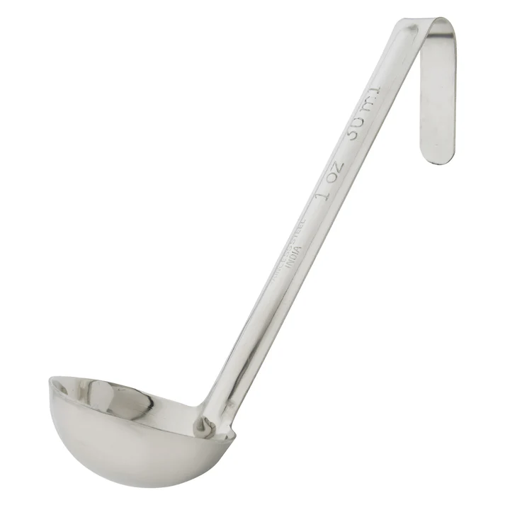One-Piece Stainless Steel Ladle with 6" Handle - 1 oz