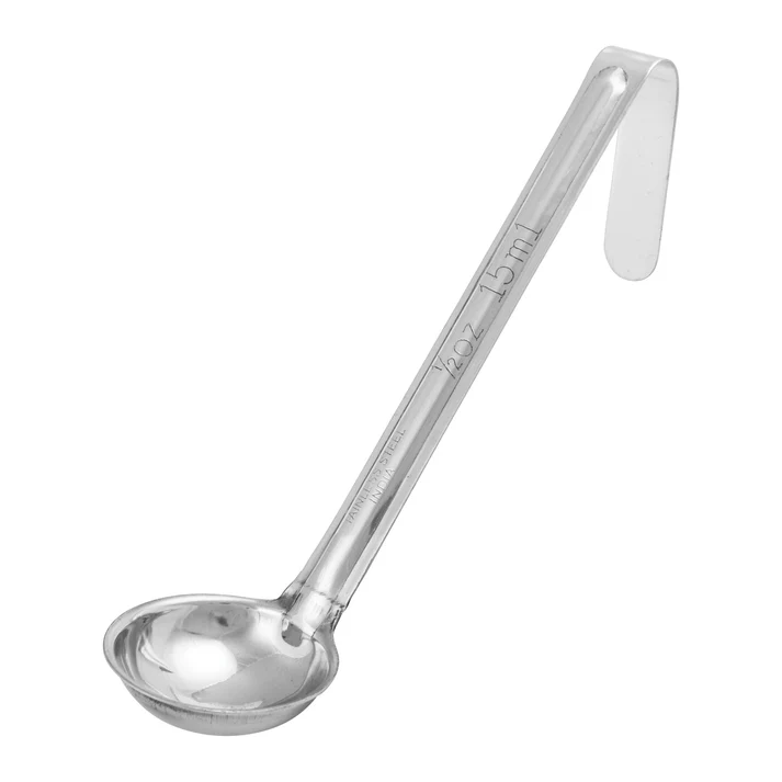 One-Piece Stainless Steel Ladle with 6" Handle - 1/2 oz