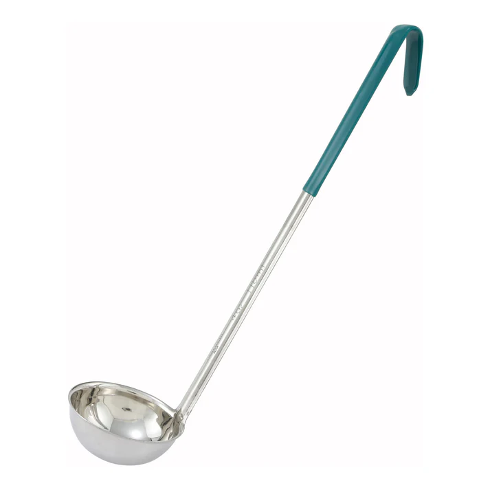 4oz, Ladle, One-piece, Green, S/S