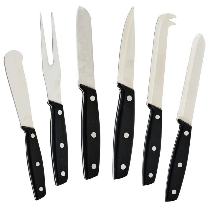  Cheese Knife Set with POM Handles