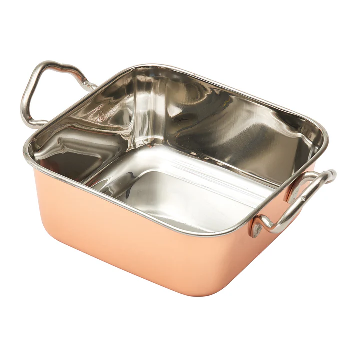 Mini Roasting Pan, Copper-Plated - 5-3/16" Square