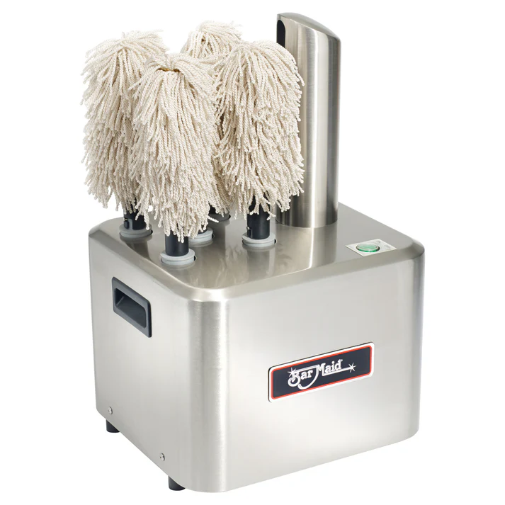 Bar Maid Glass Polisher with 5 Polishing Heads