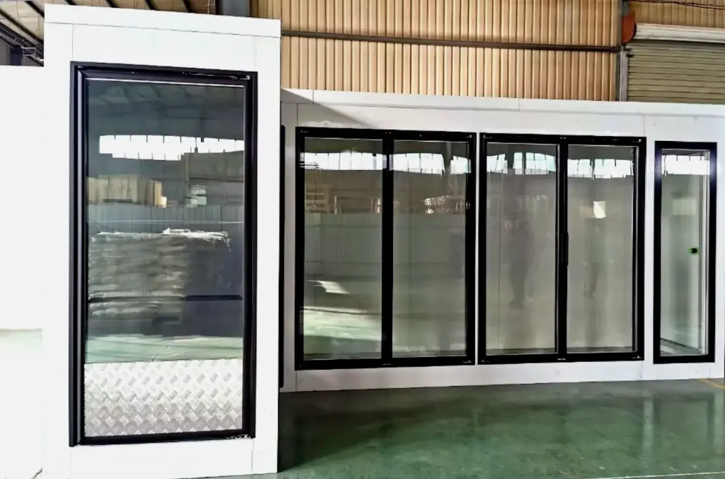 Single Glass Entrance Door and PU Frame