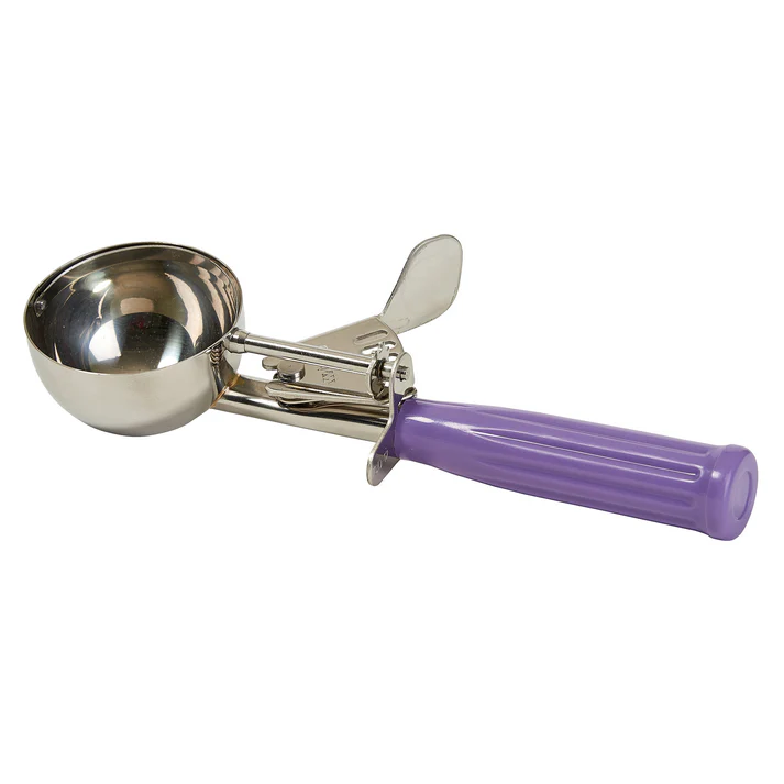  Allergen-Free Stainless Steel Thumb Press Disher with Plastic Handle, Size #12