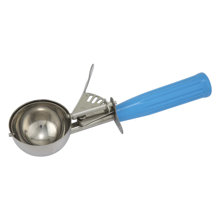 Stainless Steel Thumb Press Disher with Plastic Handle, Size #16