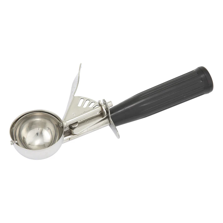 Stainless Steel Thumb Press Disher with Plastic Handle, Size #30