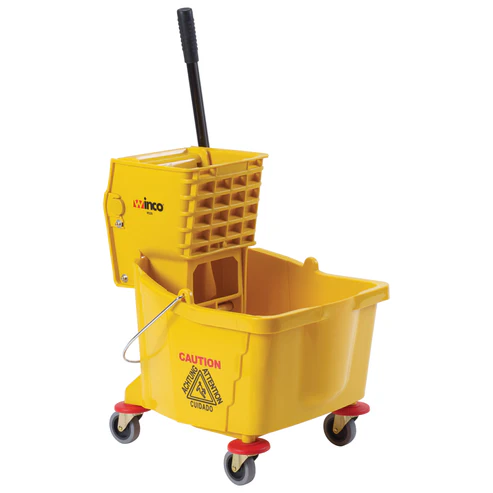 Mop Bucket w/Wringer, 36qt, Yellow