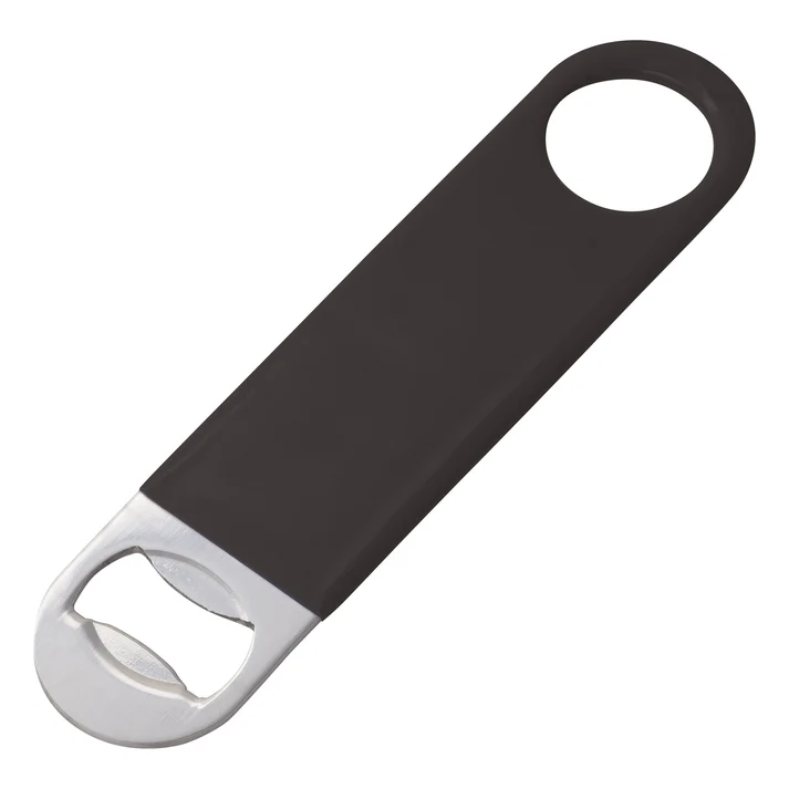 Stainless Steel Flat Bottle Opener - Black