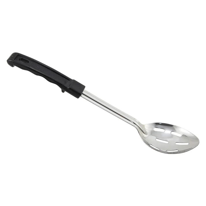 Winco Prime Basting Spoon with Stop-Hook ABS Handle - Slotted, 13"
