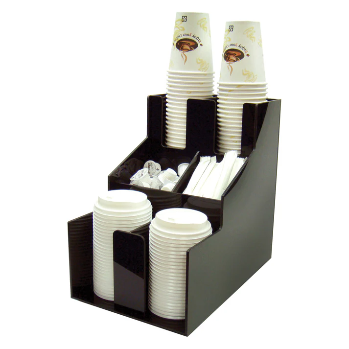  Cup and Lid Organizer, 6 Compartments