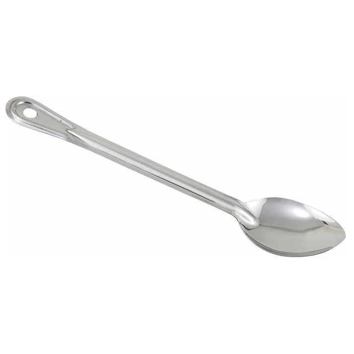 Winco Prime One-piece Stainless Steel Basting Spoon, NSF - Solid, 13"